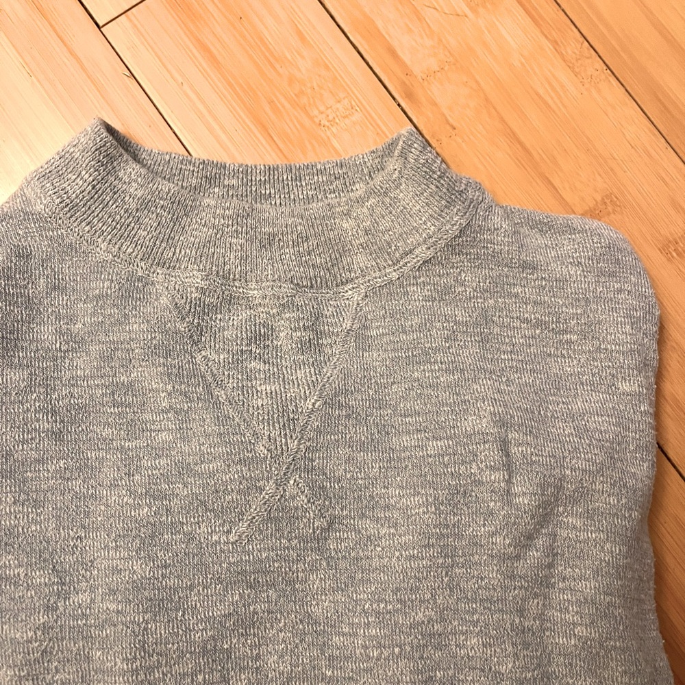 Dusty Blue Madewell Mockneck semi Turtuleneck Top